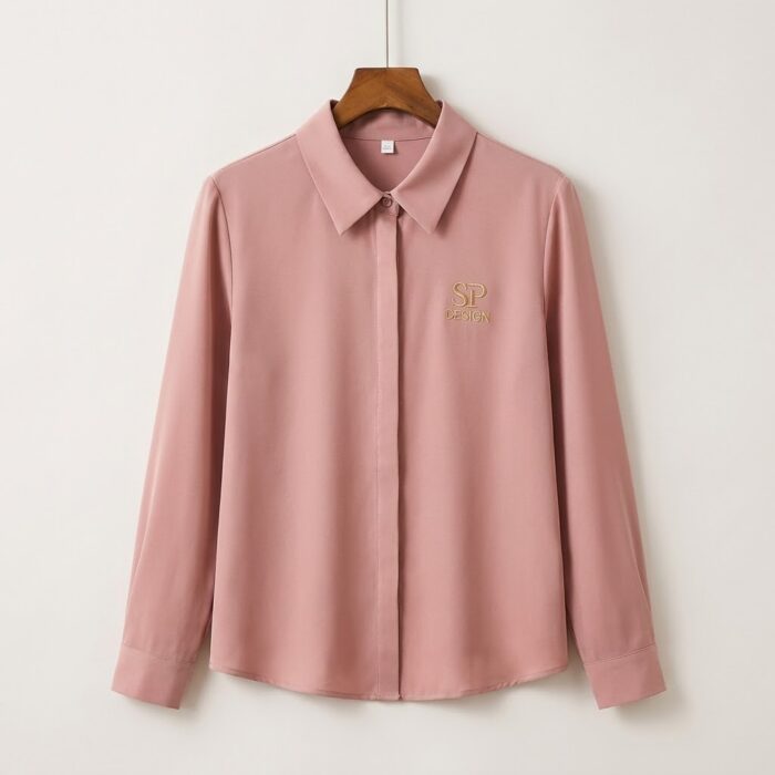 Dusty Rose Minimalist Work Blouse